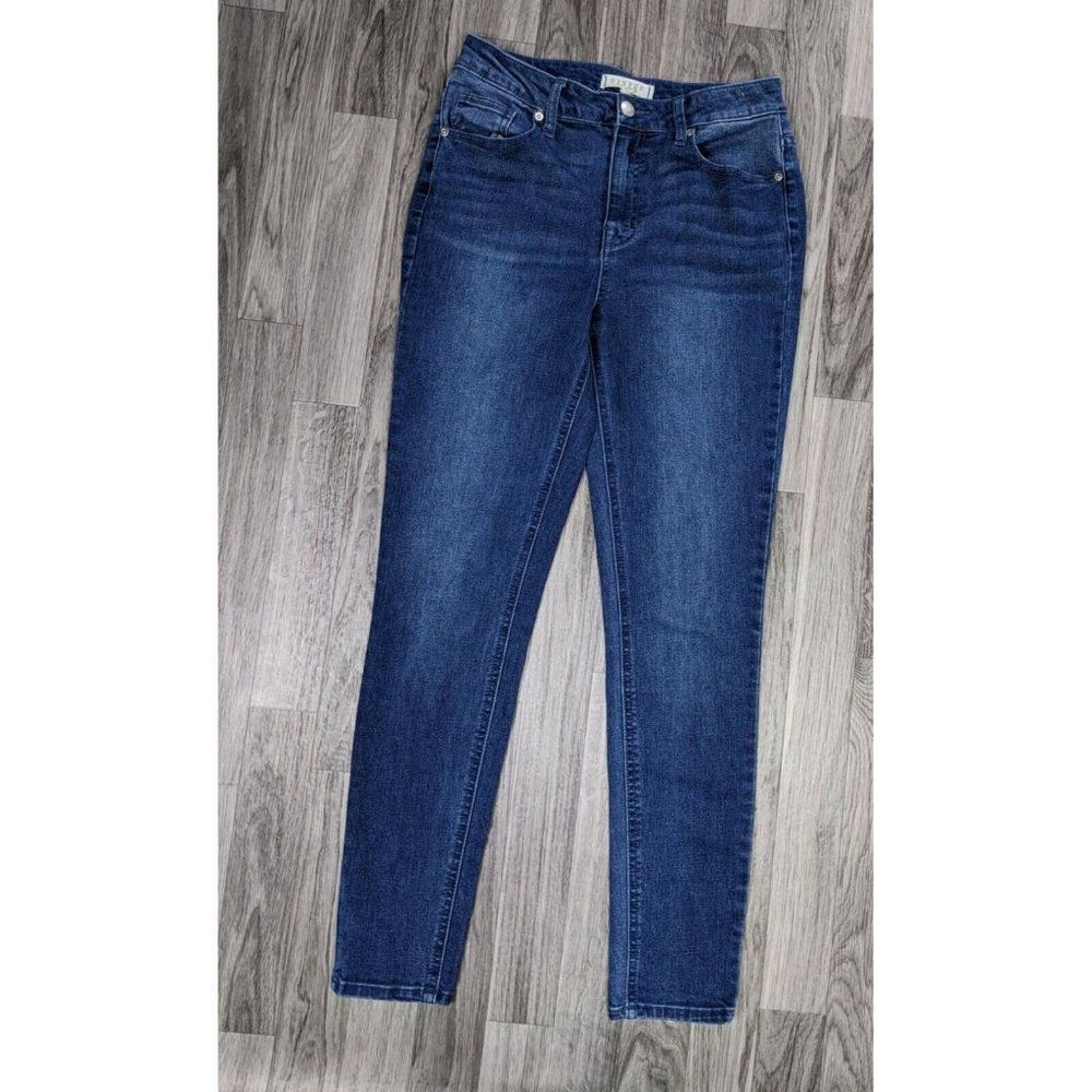Harper‎ Heritage Womens Size 27 High Rise Skinny Whiskered Denim Blue Jeans